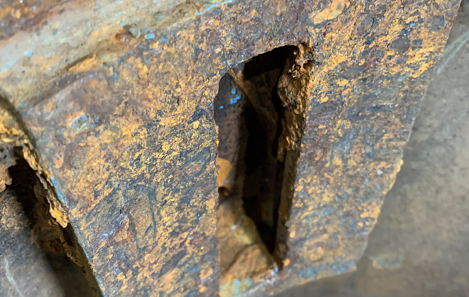 Korrosion am Filtergehäuse