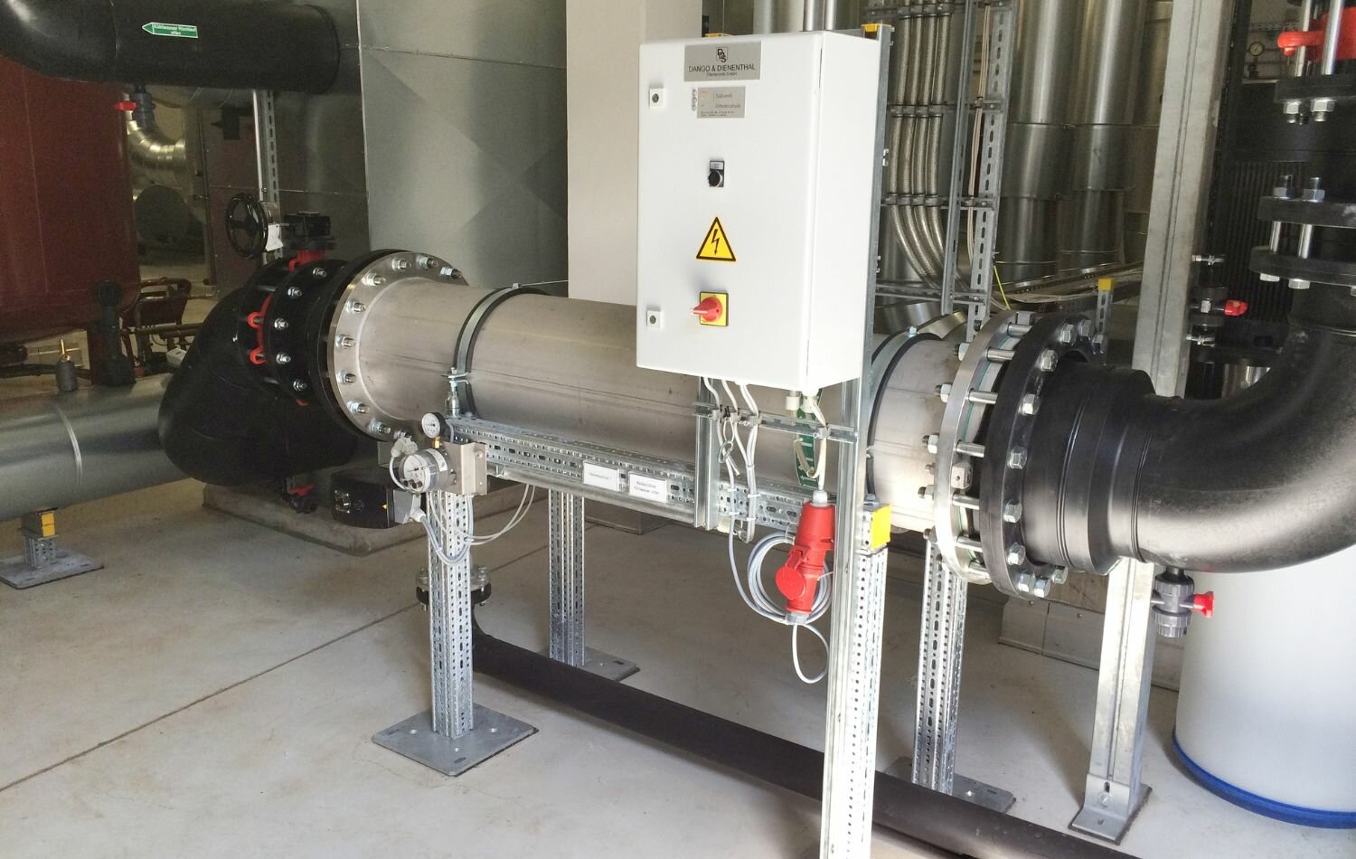 JET Filter in horizontale Lage im Einsatz