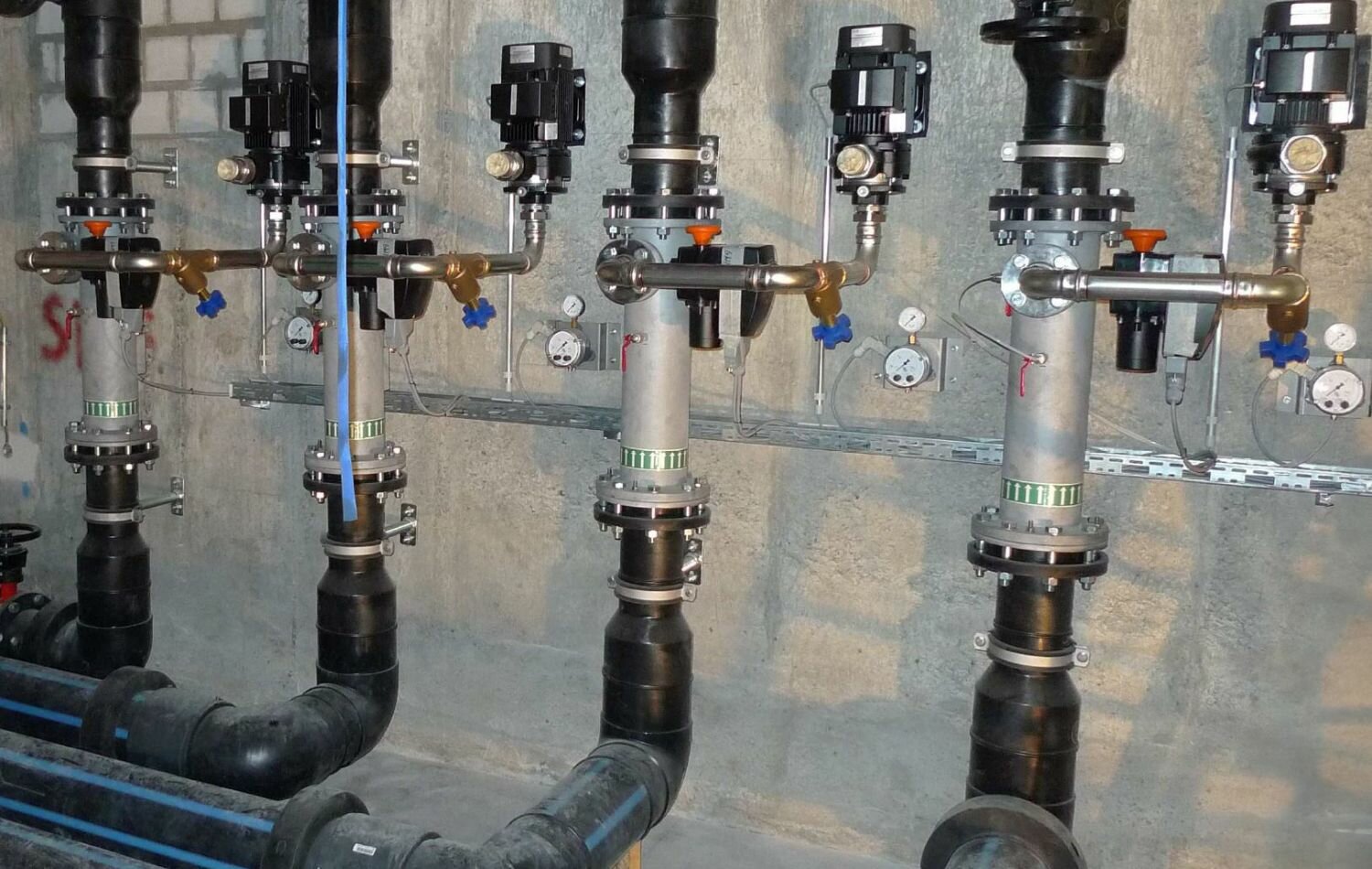 JET Filter in vertikaler Lage im Einsatz